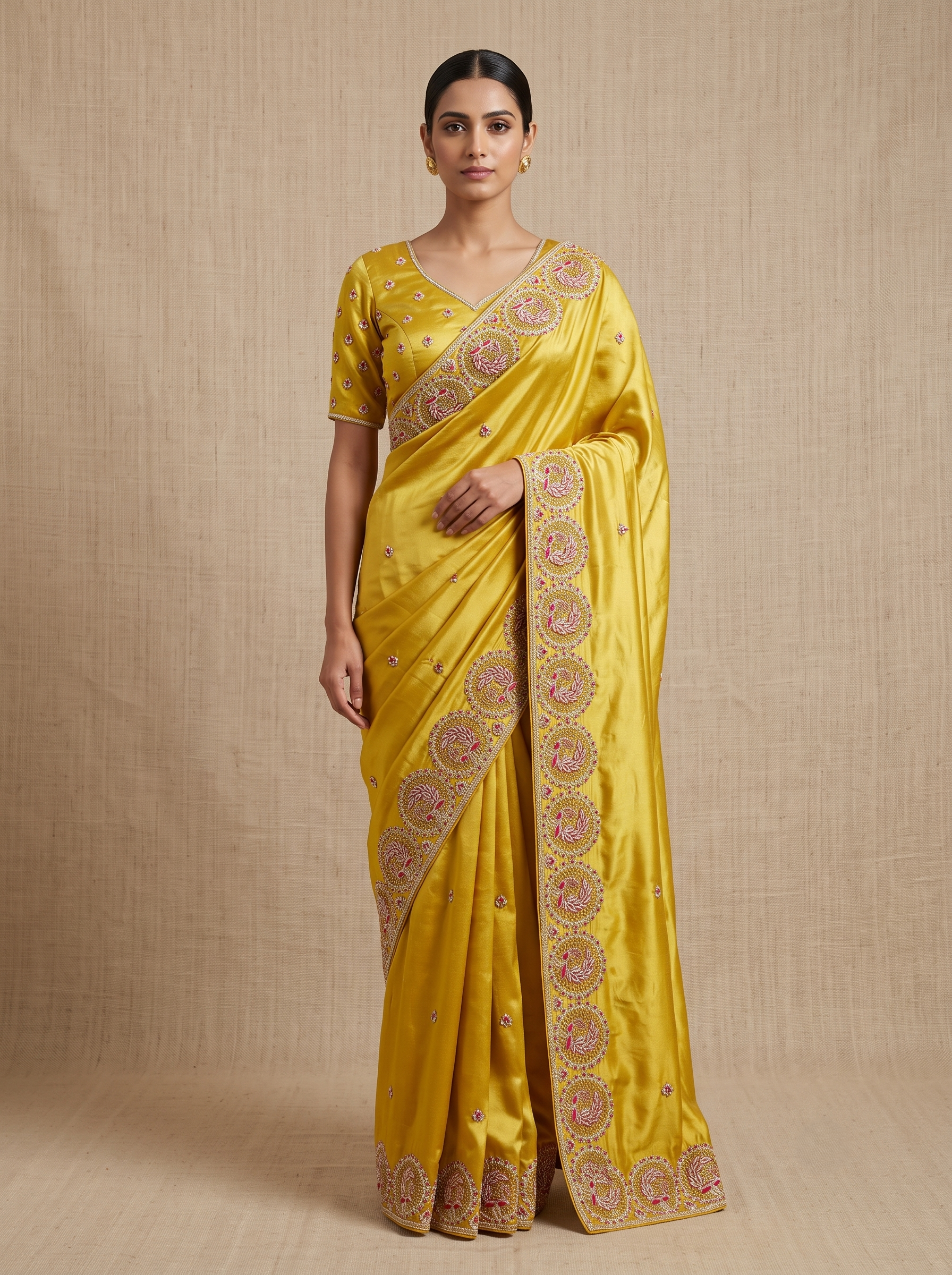 premium-yellow-soft-tissue-embroidered-saree-with-designer-embroidered-blouse-d-no-1212-yellow