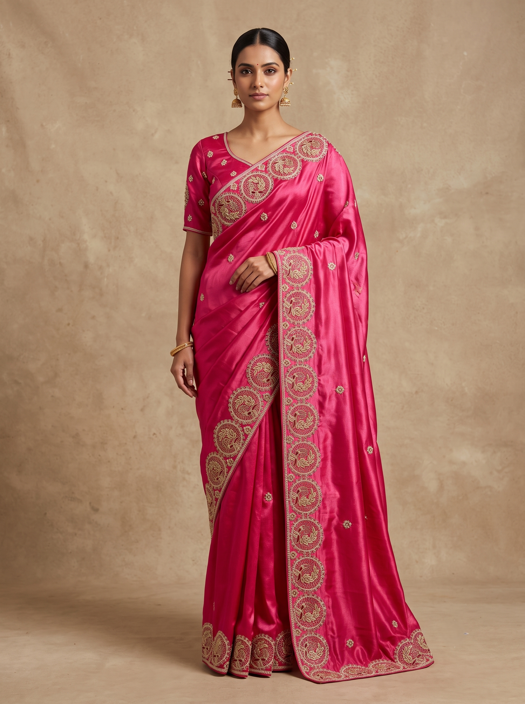 premium-dark-pink-soft-tissue-embroidered-saree-with-designer-embroidered-blouse-d-no-1212-gajari